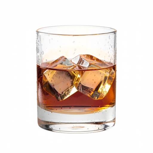 Whiskey glass with transparent background — Alpha result